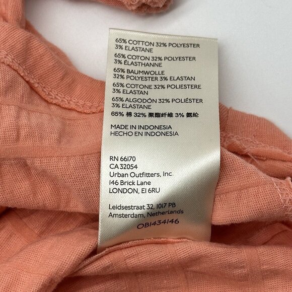 Free People Sugar Cube Women's Size Small Burnt Coral Pink V-Neck Ruched Top NWT - Picture 8 of 13